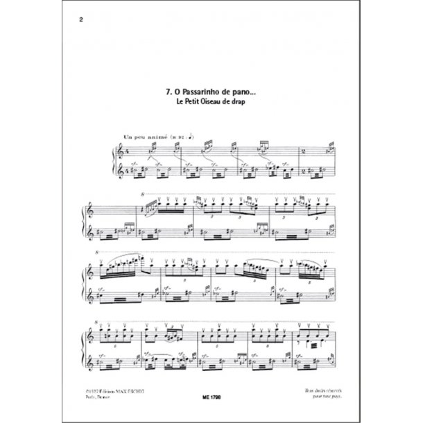 Villa-Lobos Prole De Bebe V2 N7 Petit Oiseau